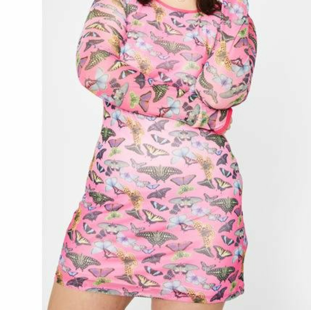 Mesh butterfly dress